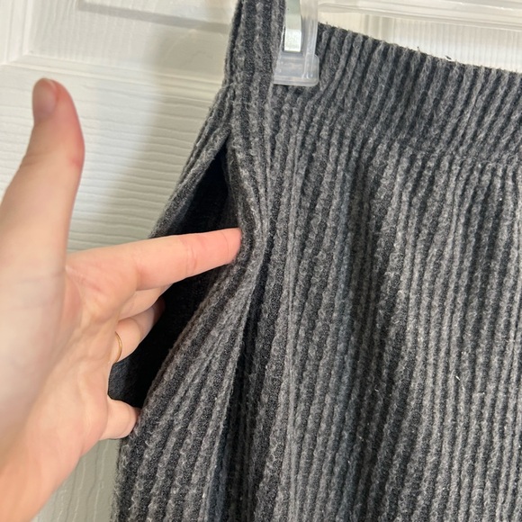 UpWest Charcoal Ribbed Knit Wide Leg Pants & Top Set - Picture 9 of 9